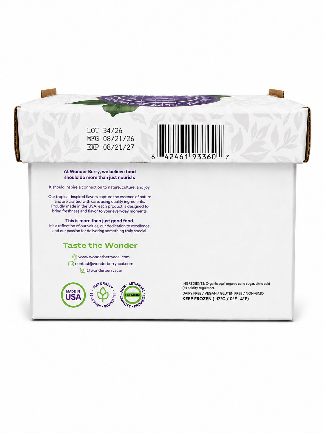 Brazilian Açaí Sugar-Free – 1 L | Wonderberry