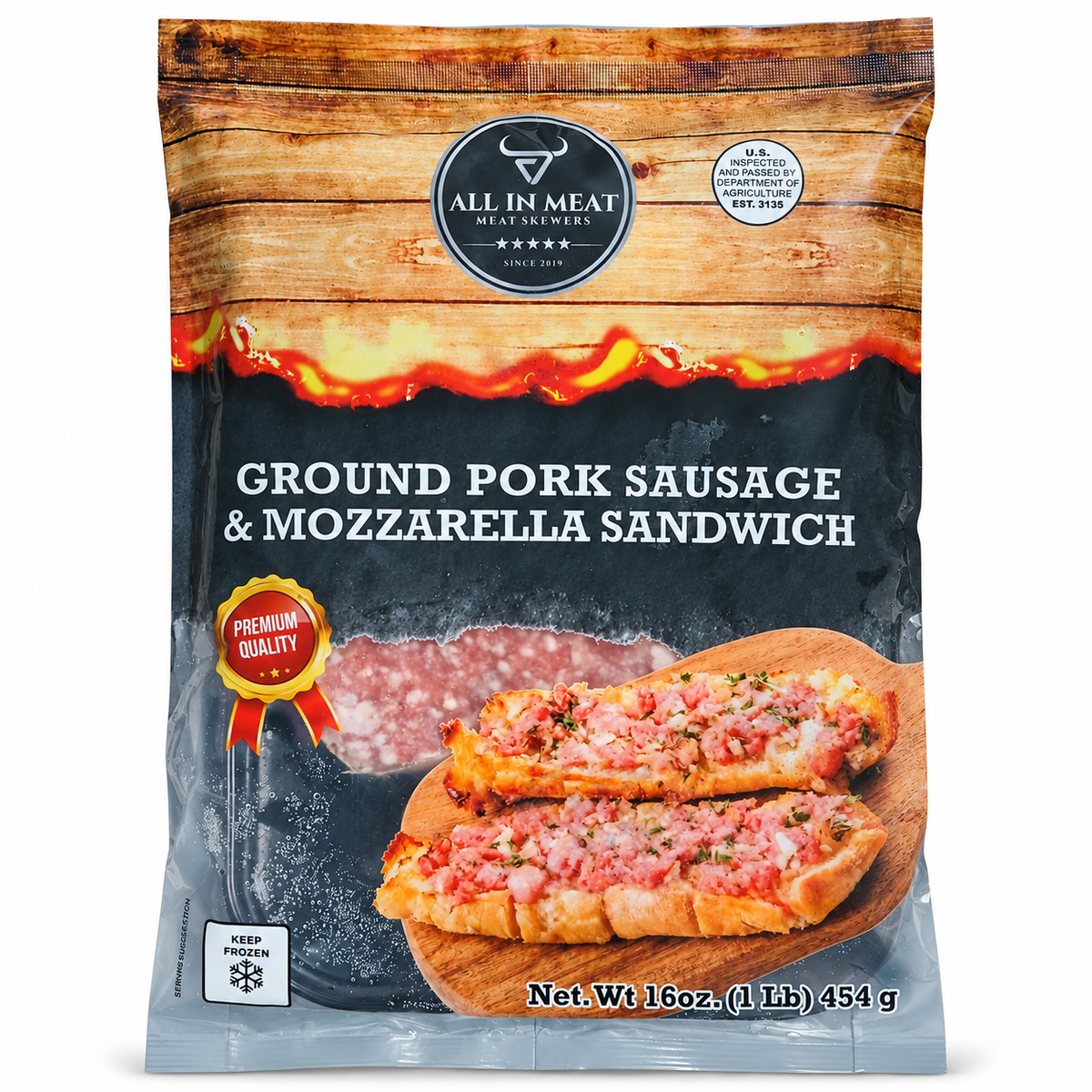 Choripan Pork Sausage & Mozzarella Sandwich, 16 oz